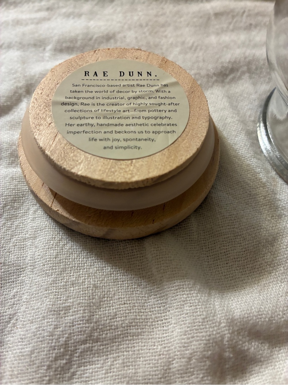 Rae Dunn STASH Clear Glass Storage Jar with lid - Picture 7 of 11